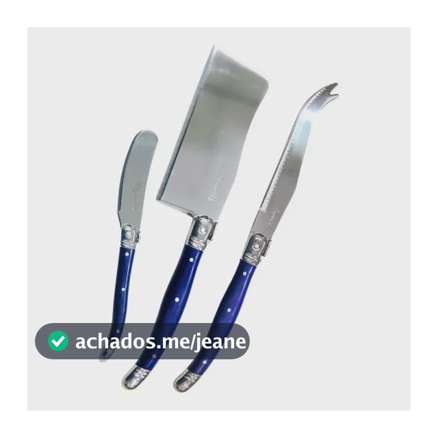 Jogo De Facas Para Queijo Inox Laguiole Bandeja Luxo 3 Peças