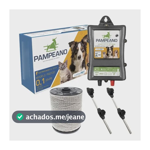 Kit 5 Hastes, Eletrificador E Fio Cerca Elétrica Cães Gatos 110v/220v