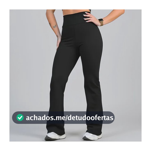 Calça Legging Leg Flare Zero Transparência Grossa Academia