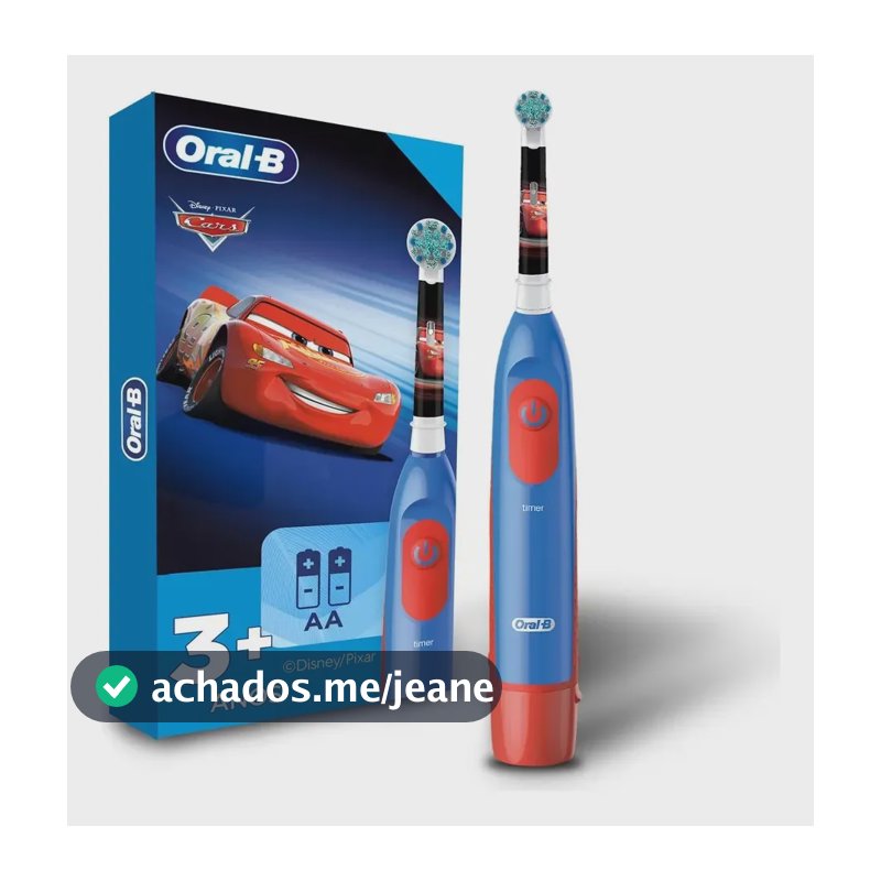 Escova Dental Elétrica Infantil Oral-B Disney Carros 1 Unidade