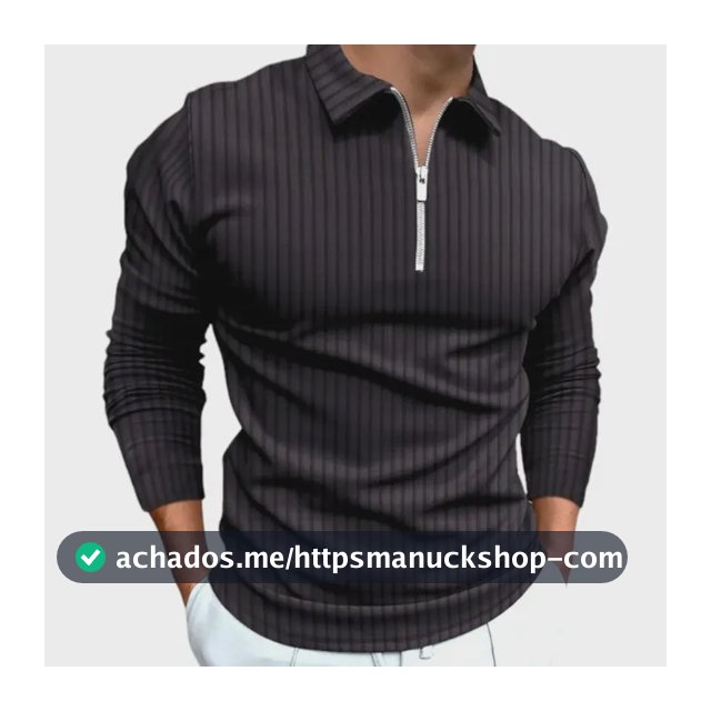 Camiseta Polo Manga Longa Com Zíper Lançamento