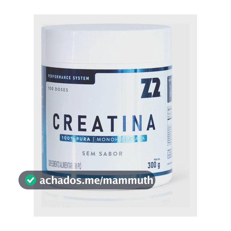 Creatina Z2 Performance System em Pó, Monohidratada Pura, sem Sabor 300g