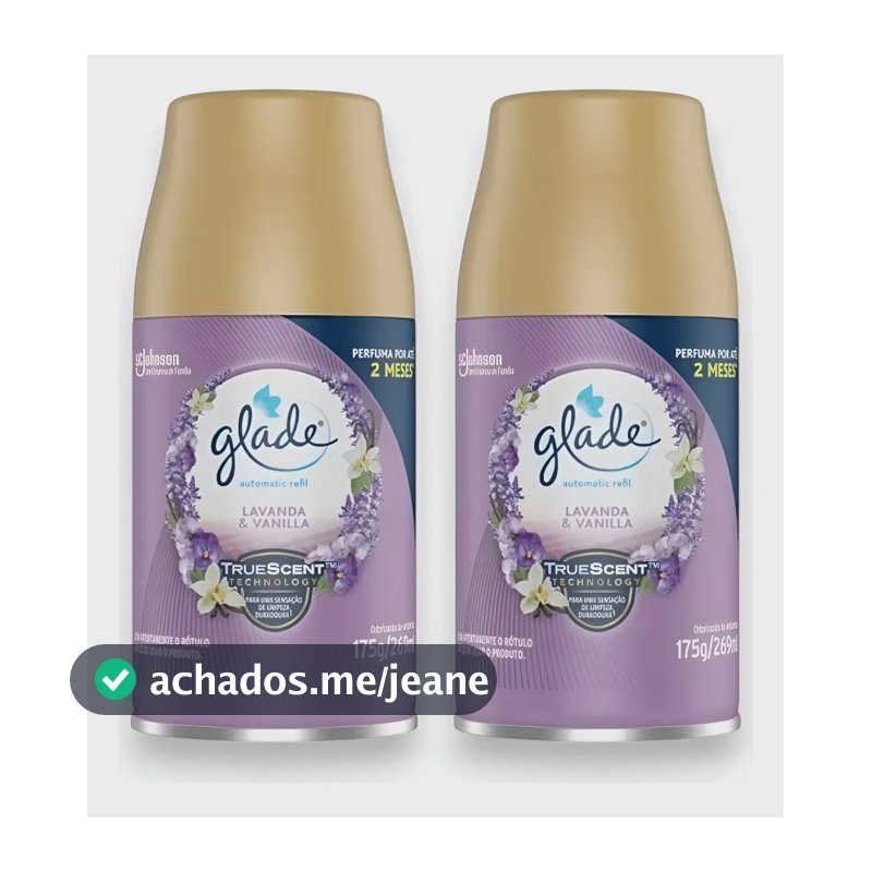 Kit 2 Glade Refil Odorizador Lavanda & Vanilla 269ml Bom Ar
