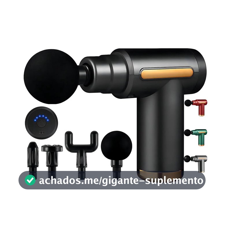 Pistola Mssageador Elétrico Profissional Muscular Portátil