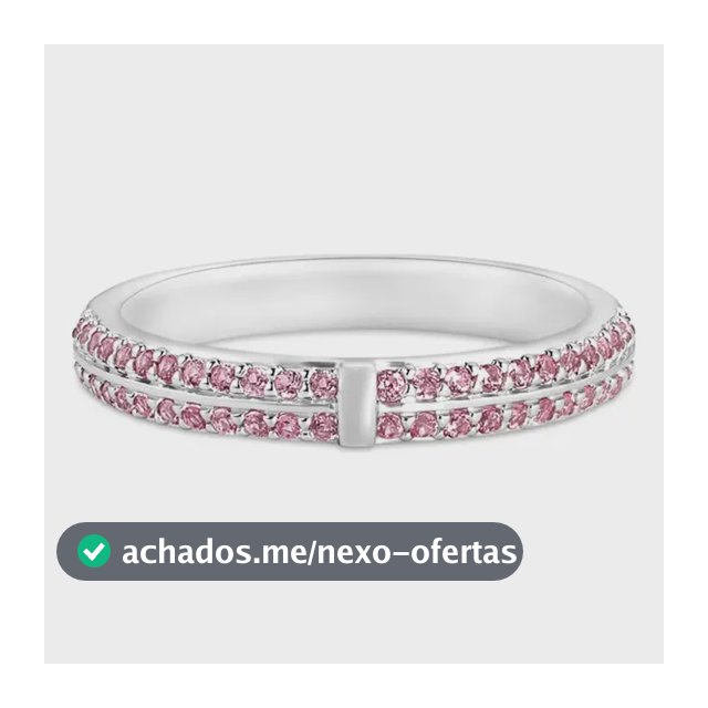 Anel Life Glam Em Prata 925 Com Pedras Rosas Rosa 22