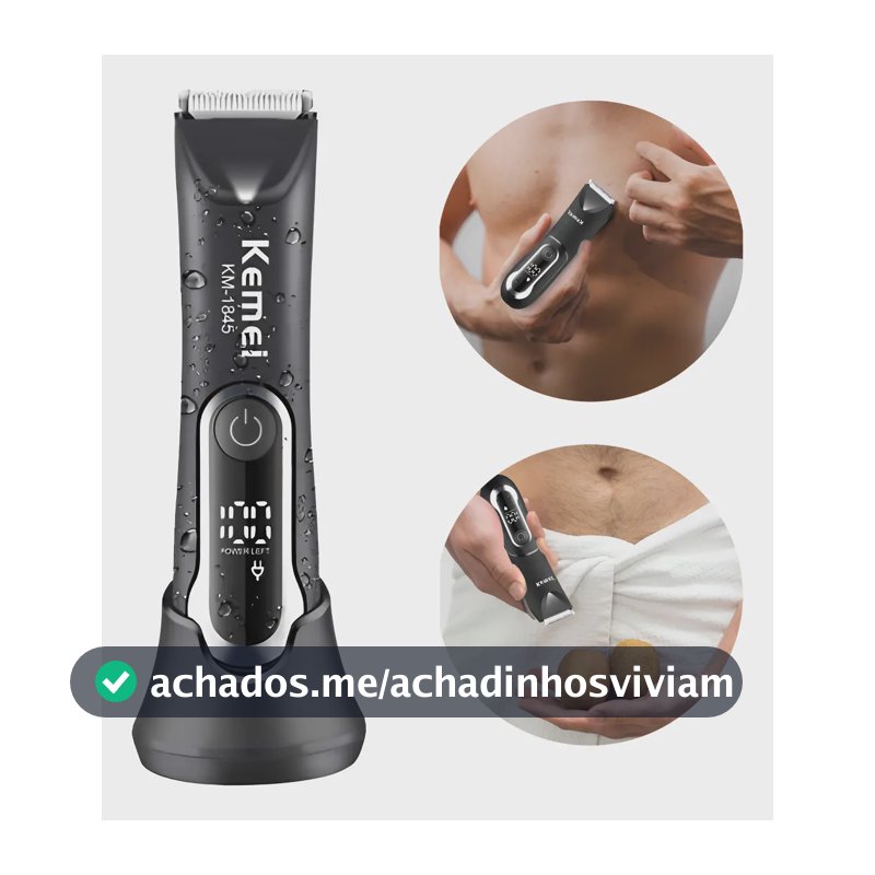Barbeador Eletrico Depilador Pelo Sem Dores Removedor Intimo Preto 127/220v