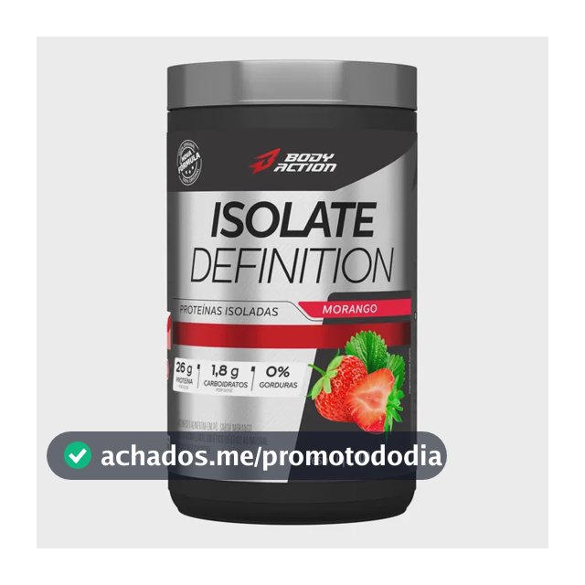 Proteína Bodyaction Tradicional Isolate Definition Em Pó Sabor Morango X 900g