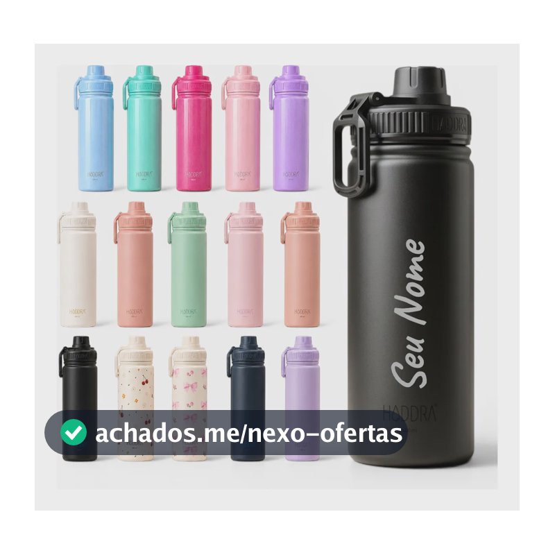 Garrafa Térmica Personalizada Com Seu Nome 600ml Fitness