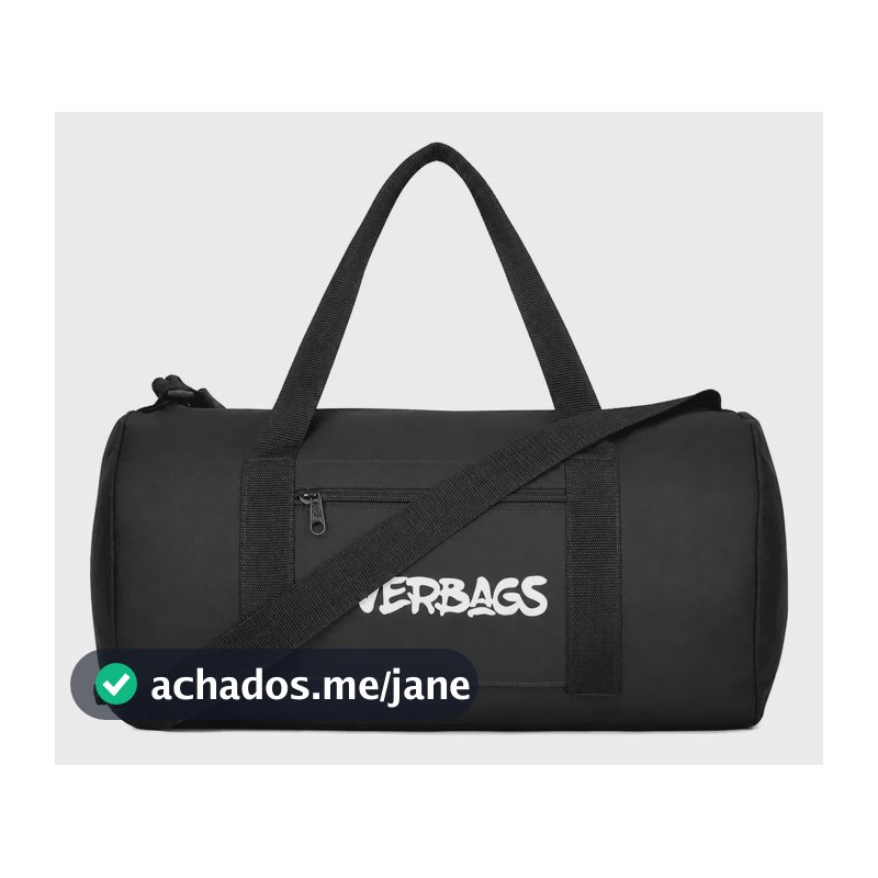 Mala Streetbag Treino Bolsa Academia Fitness Multiuso Estilo Esportiva Preta