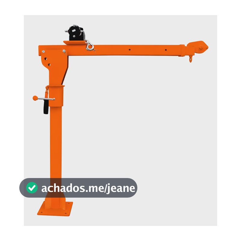 Guincho De Coluna 500kg Hidráulico Elétrico Para Caminhonete Laranja