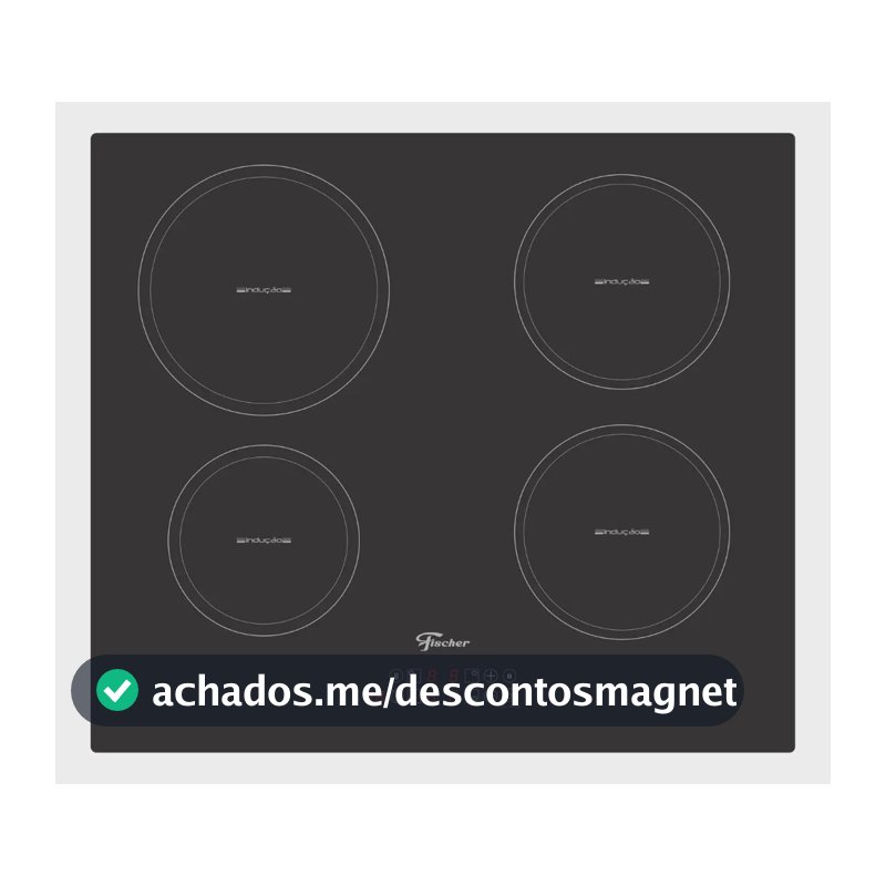 Cooktop de Indução Fischer 4 Bocas Vitrocerâmica com Touch Screen 220V