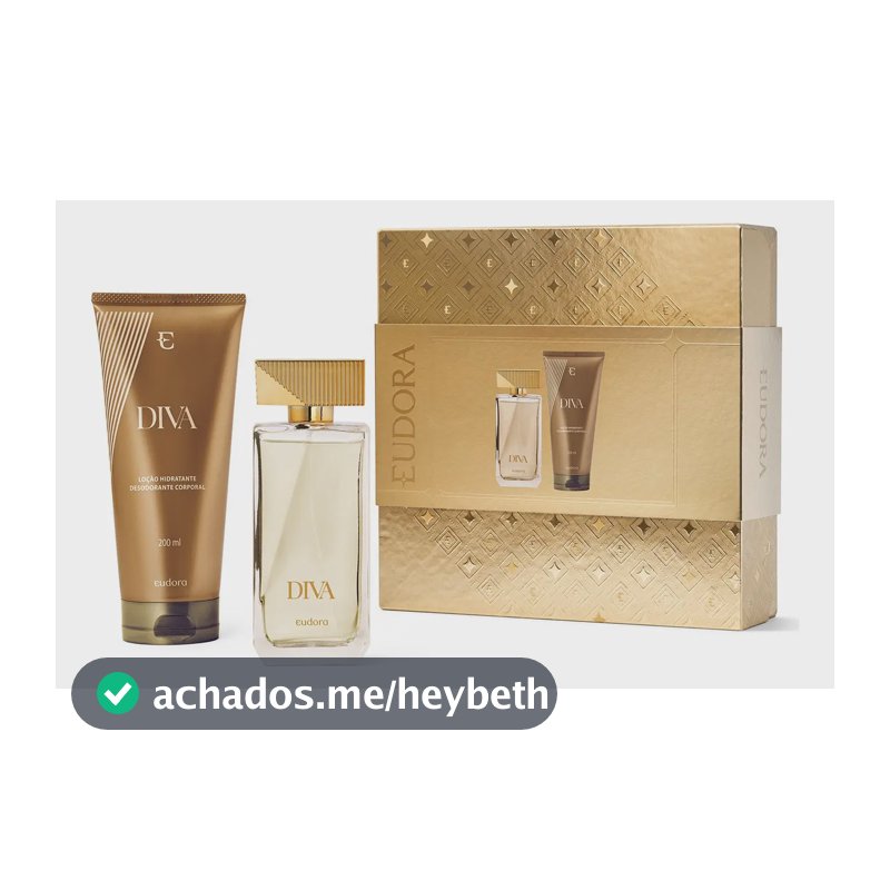 Eudora Diva Presente Natal: Colônia 100ml + Loção Corporal 200ml