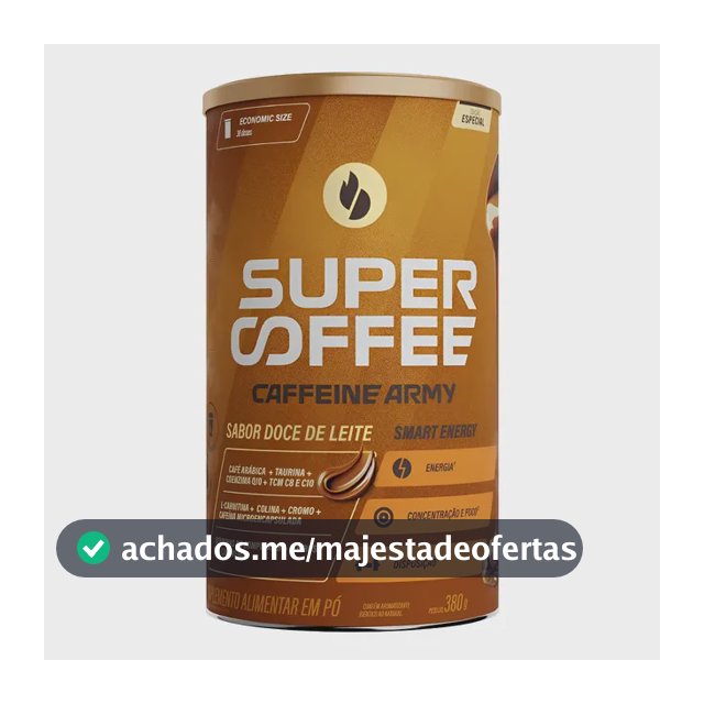 Cappuccino Gourmet Supercoffee Doce Leite 380g Caffeine Army Sem Sabor Sem Sabor