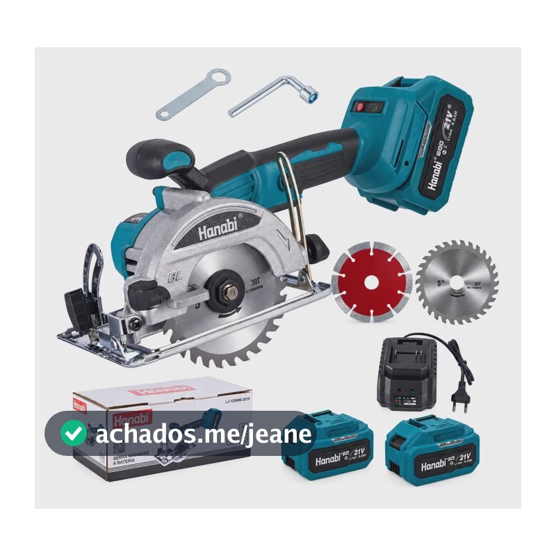 Serra Circular A Bateria Hanabi Brushless Profissional 4.0ah 127/220v