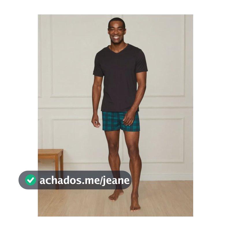 Pijama Adulto  M/malha E Xadrez  Escocês Delrio Pt Xadrez Escoces Vd-pt Liso G