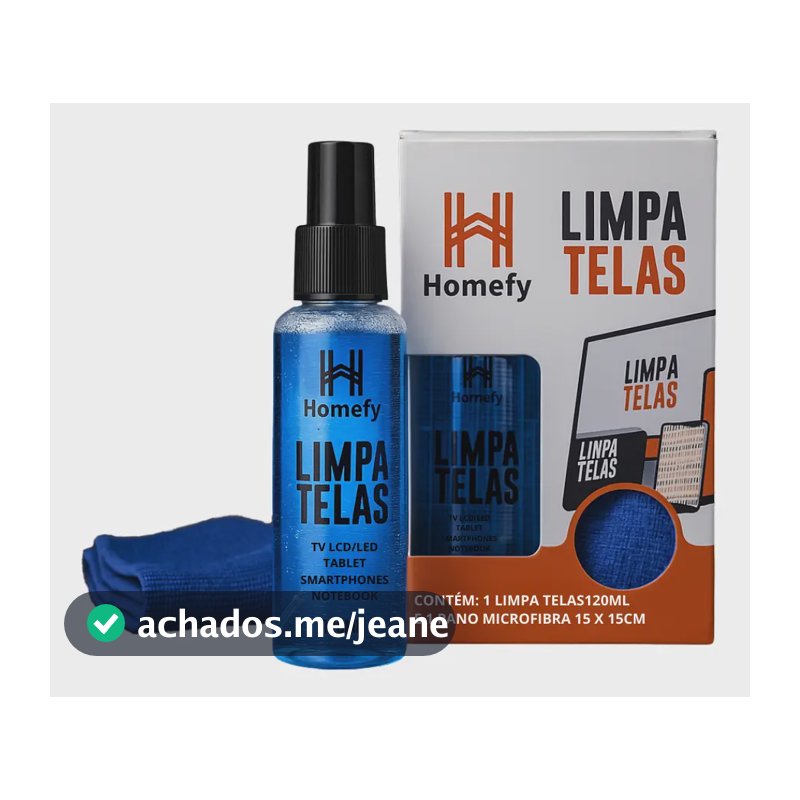 Kit Limpa Telas Notebook Celulares Homefy + Pano Microfibra