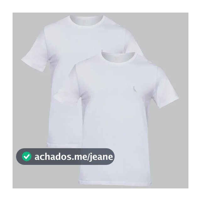 Kit Duas Camisetas Regular Essence Reserva Branco/branco Liso P