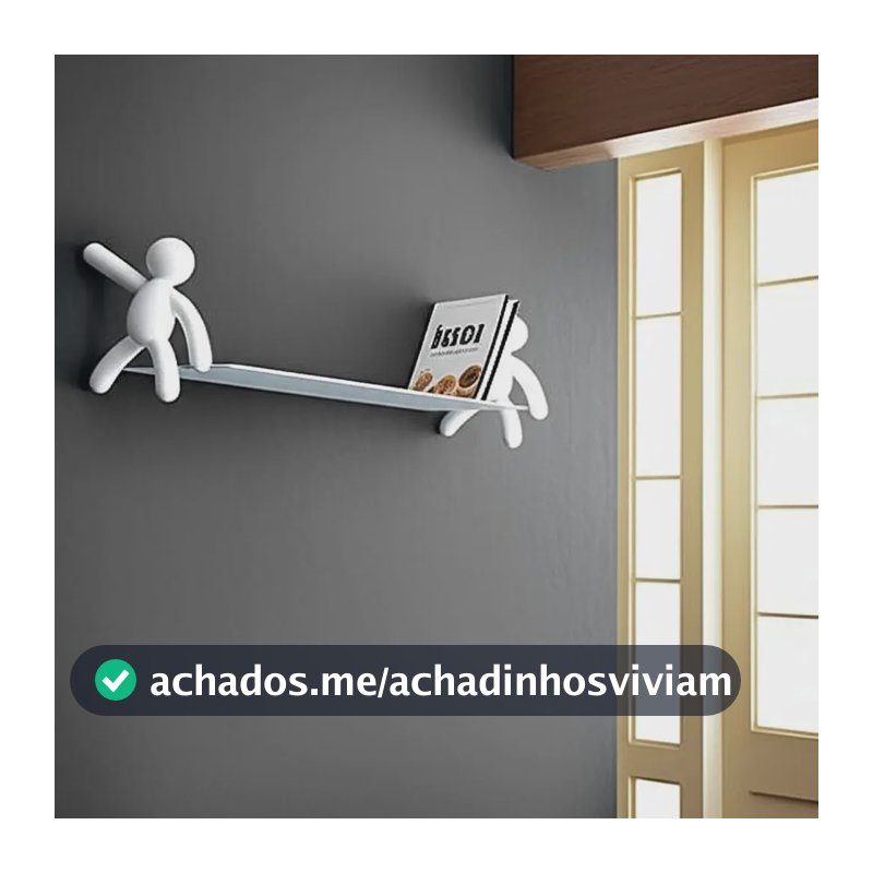 Prateleira Suspensa Suporte Livros Buddy Shelf Umbra Design Cor Branco