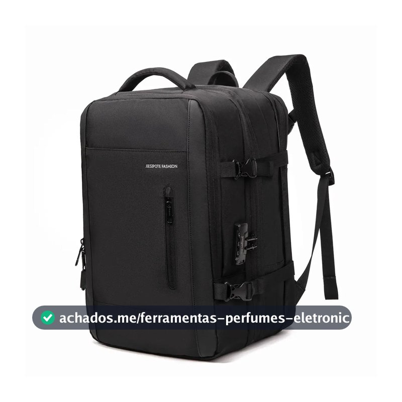 Mochila Para Notebook Impermeável com Porta USB e Senha Para Homem
