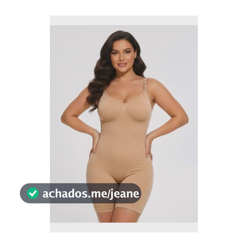 Cinta Macaquinho Modelador Regata Alta Compressão Com Bojo Nude Short G/gg