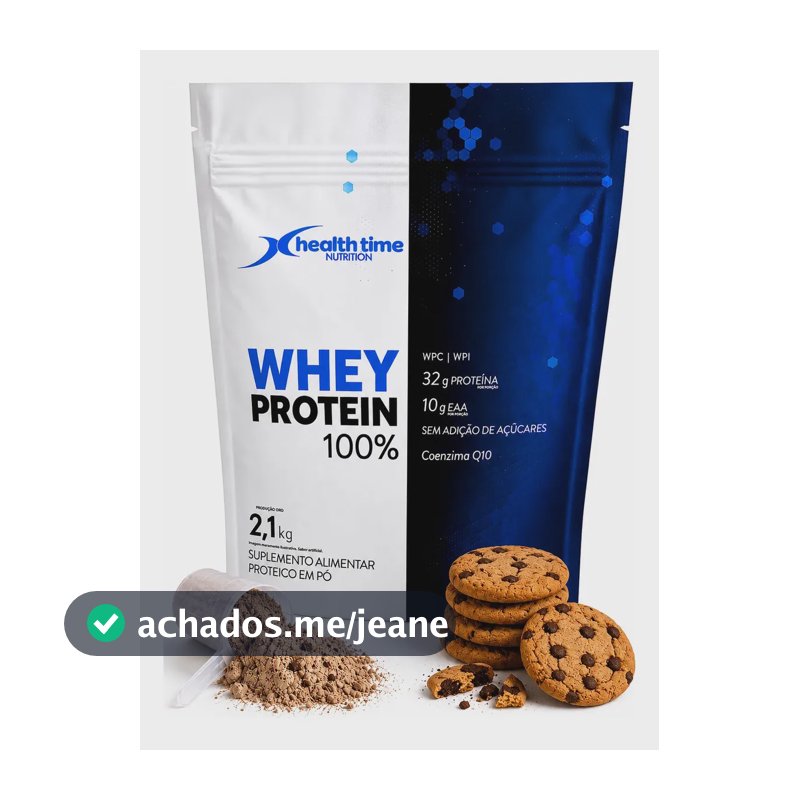 Whey Protein 100% 32g Proteínas Isolado Zero Açúcar 2,1kg Sabor Cookies