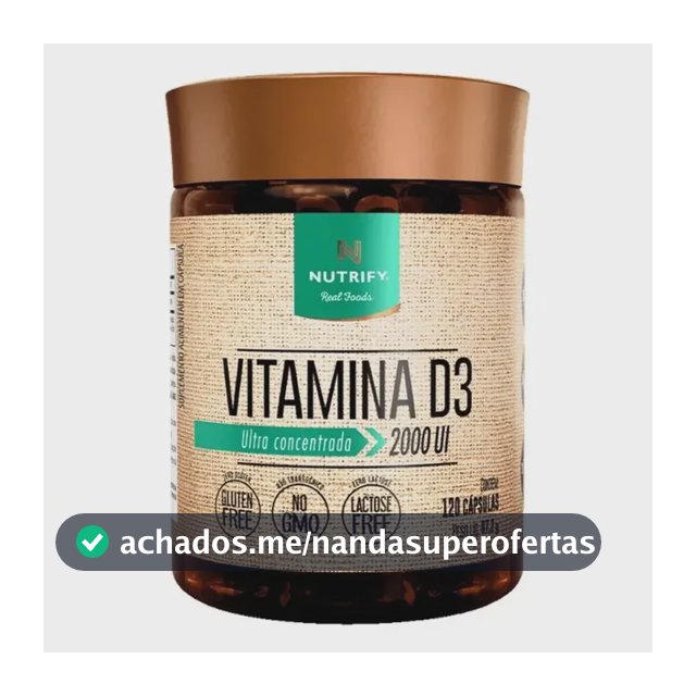 Vitamina D3 Nutrify em cápsula Sem sabor de 120 un