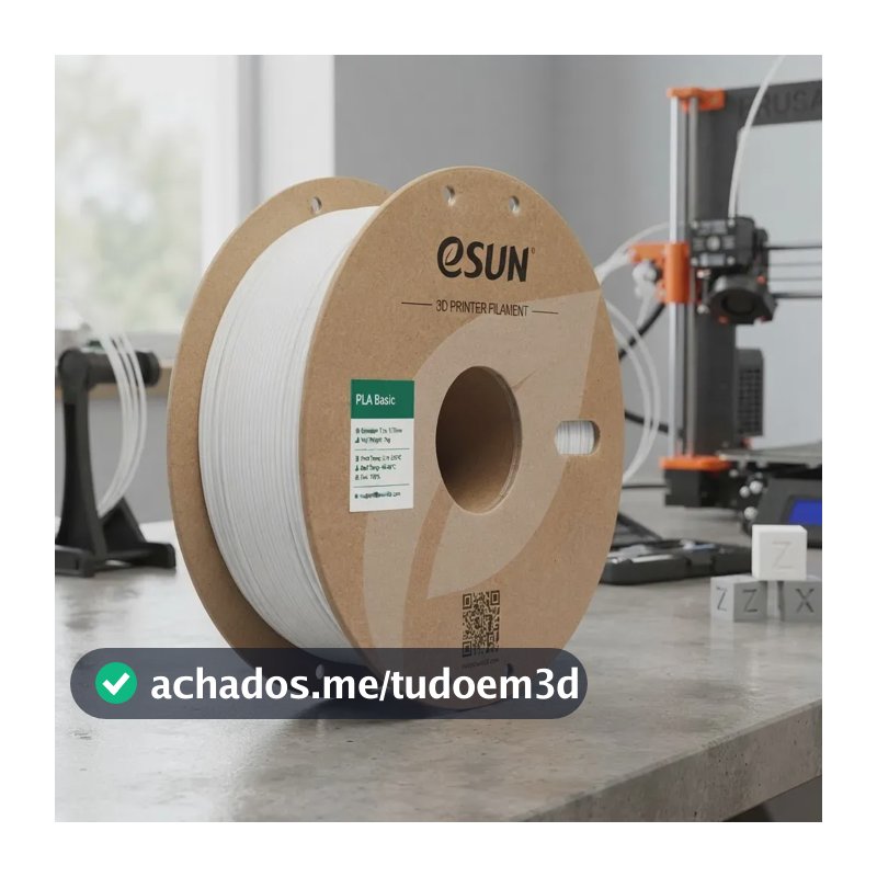 Filamento 3d Esun Pla-basic 1.75mm 1 Kg - Diversas Cores Branco