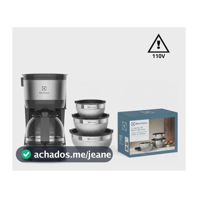 Kit Cafeteira Electrolux Ecm-10 110v E Bowls Electrolux Preto 110v