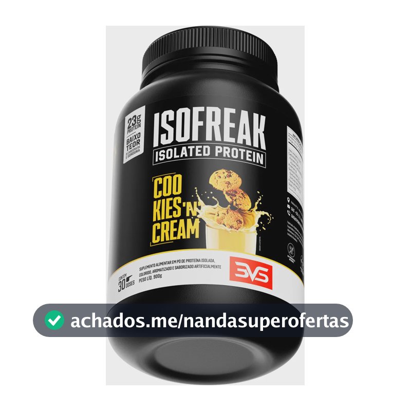 Whey Isolado Isofreak 900g Sabor: Cookies And Cream - Fórmula Avançada Com 23g De Proteína Por Dose