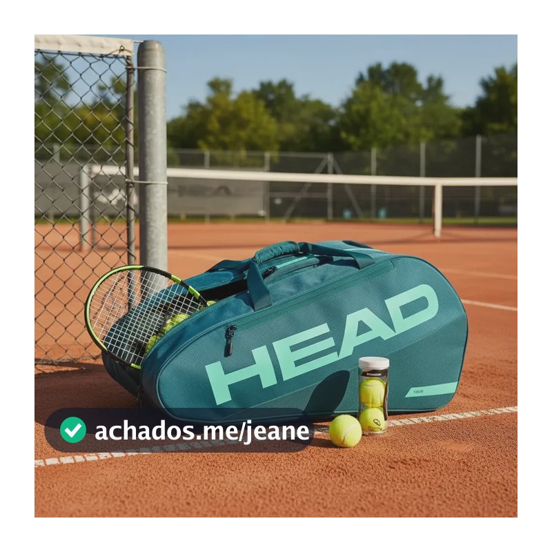 Raqueteira De Tenis Head Tour L 9r Verde - Térmica 65l Verde Azul-petróleo