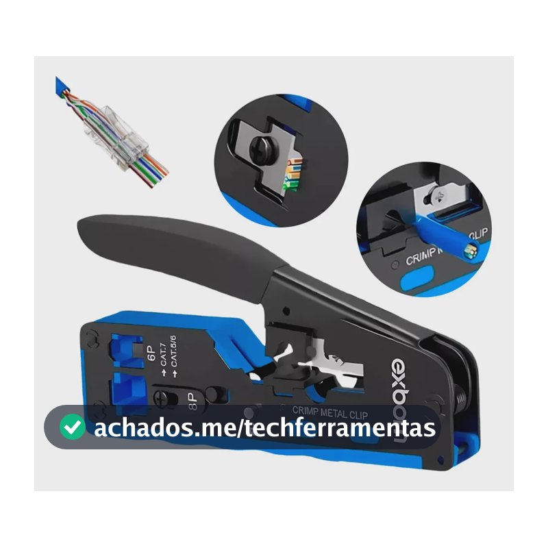 Alicate Crimpador Ez Passagem Rj45 Rj12 Rj11 Profissional