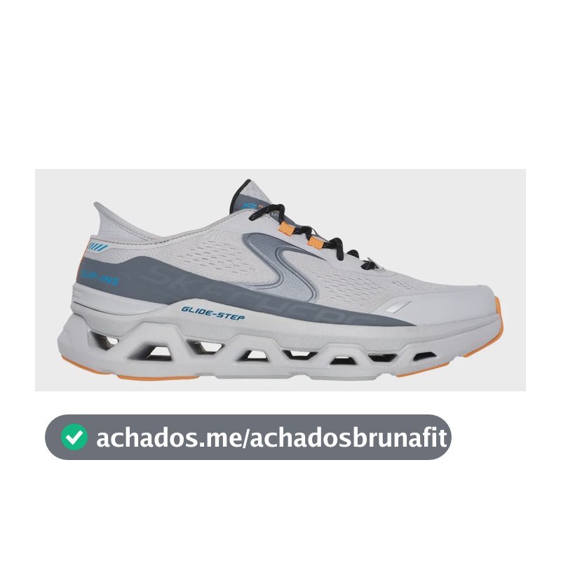 Tênis Masculino Glide Altus Slipin Skechers Cinza Escuro / Cinza Liso 40 Br