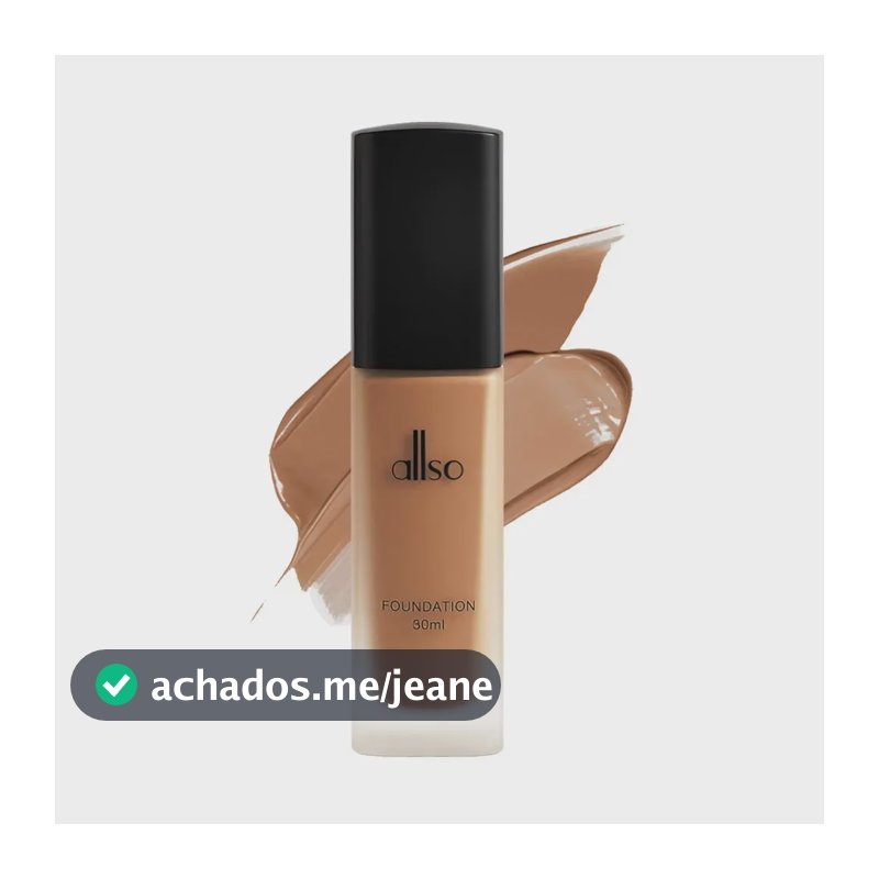 Base Líquida Matte Facial Allso Shea Infusion Alta Cobertura Longa Duração Sem Cravar Sem Oleosidade Toque Aveludado Acabamento Natural Sem Poros Pele Macia Respira Long Lasting High Coverage 30ml