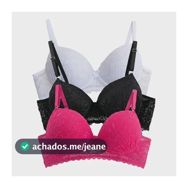 Kit 3 Sutian Soutien Com Bojo Renda Luxo Atacado Revenda