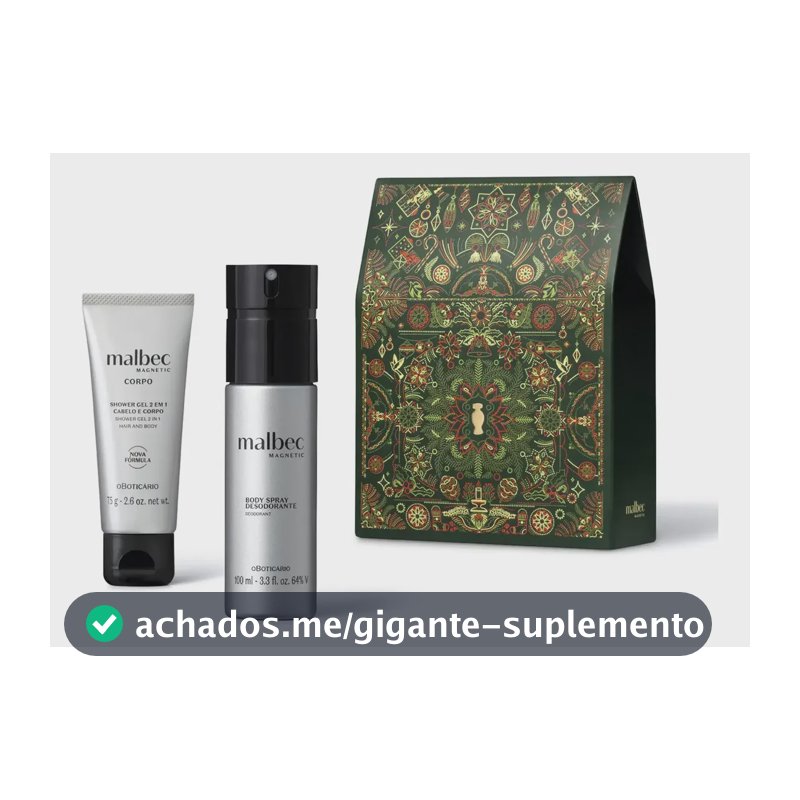 Kit Presente Malbec Magnetic Cuidados O Boticário Original