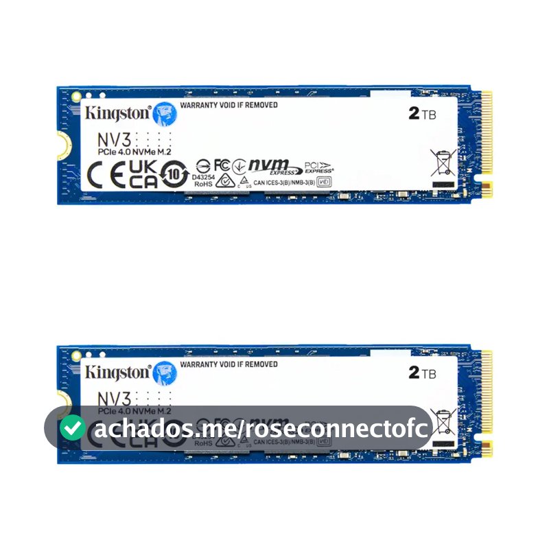 Ssd Servidor Kingston 2tb Nv3 Pcie 4.0 M.2 Nvme Snv3s/2000g Preto
