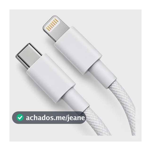 Cabo Carregador Turbo 30w Para iPhone 11 12 13 14 Xr Branco