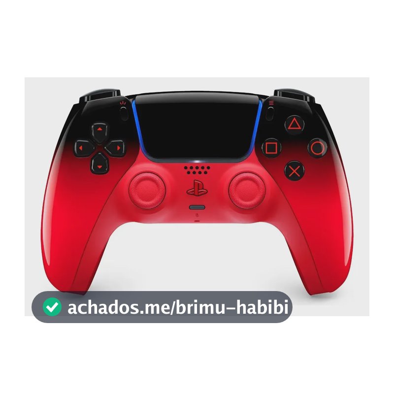 Controle Sem Fio Sony DualSense Hyperpop para PS5, Vermelho Techno Red