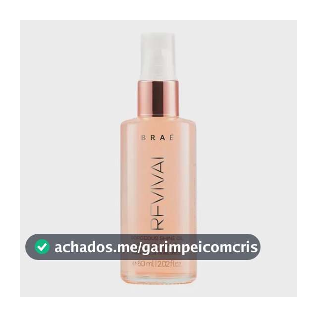 Óleo Capilar Braé Revival Brilho para Cabelos Fragilizados 60 mL