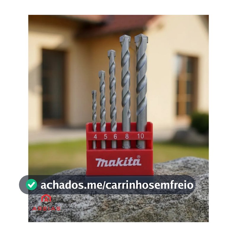 JOGO BROCA WIDIA CONCRETO 5 Pecas 4a10mm - MAKITA D03894