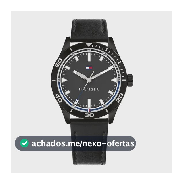 Relógio Tommy Hilfiger Toc Masculino Em Couro Preto 1791819 Preto