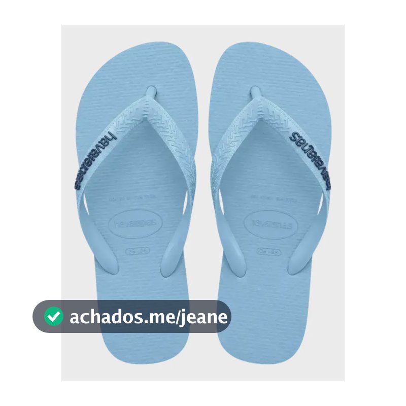 Chinelo Havaianas Top Logo Pop Up Azul Lavanda 39/40