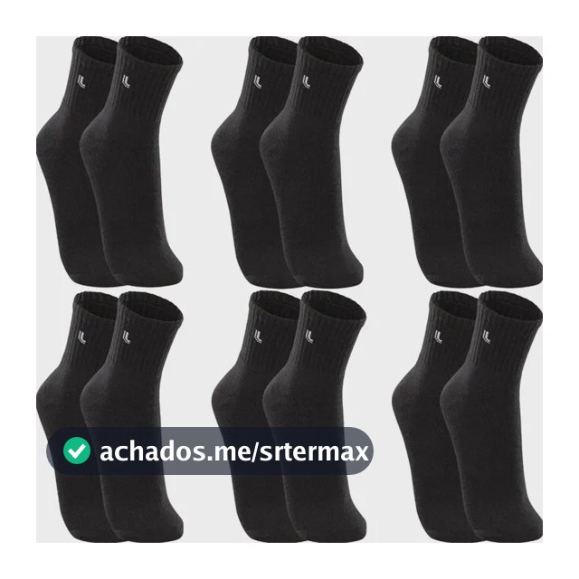 Kit 6 Pares Meias Lupo Cano Médio Esportivas Academia