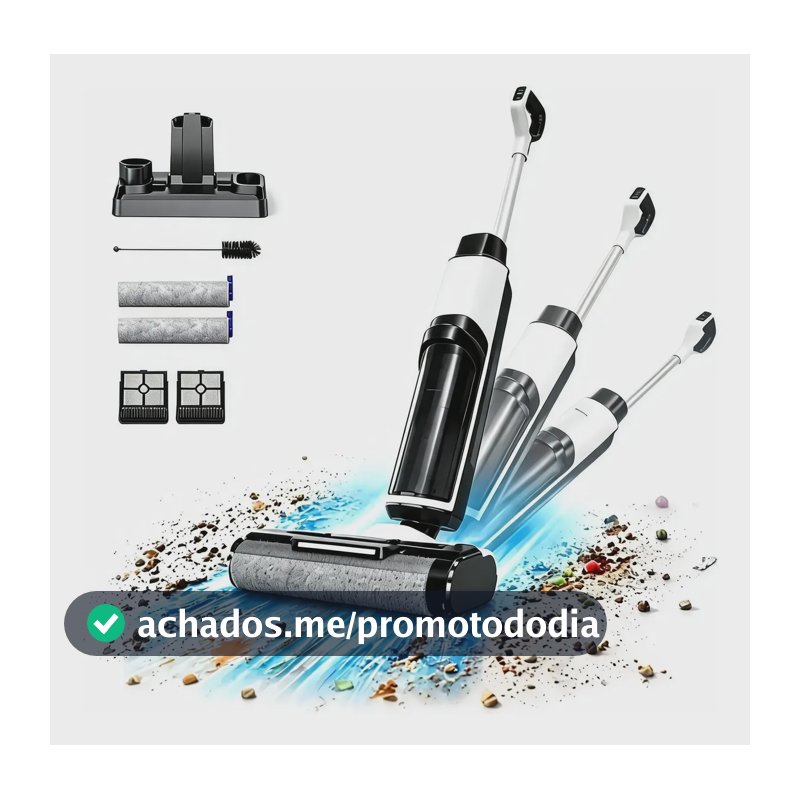 Aspirador De Pó Vertical Redroad W15 Sem Fio Seco Úmido Branco 127/220v