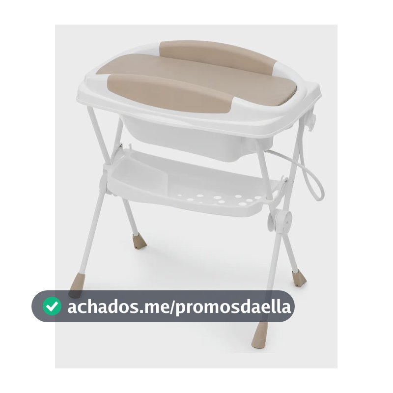 Banheira Plástica Para Bebê Premium com Trocador Galzerano