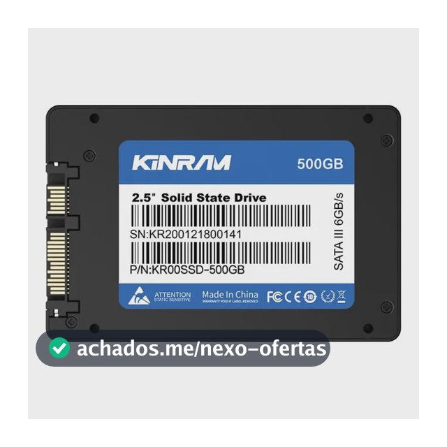 Ssd 500gb 2.5 Sata Iii Para Notebook E Desktop Preto