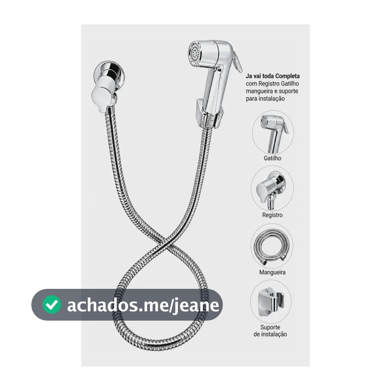 Ducha Higiênica Deca Metálica Completa C/ Registro Banheiro