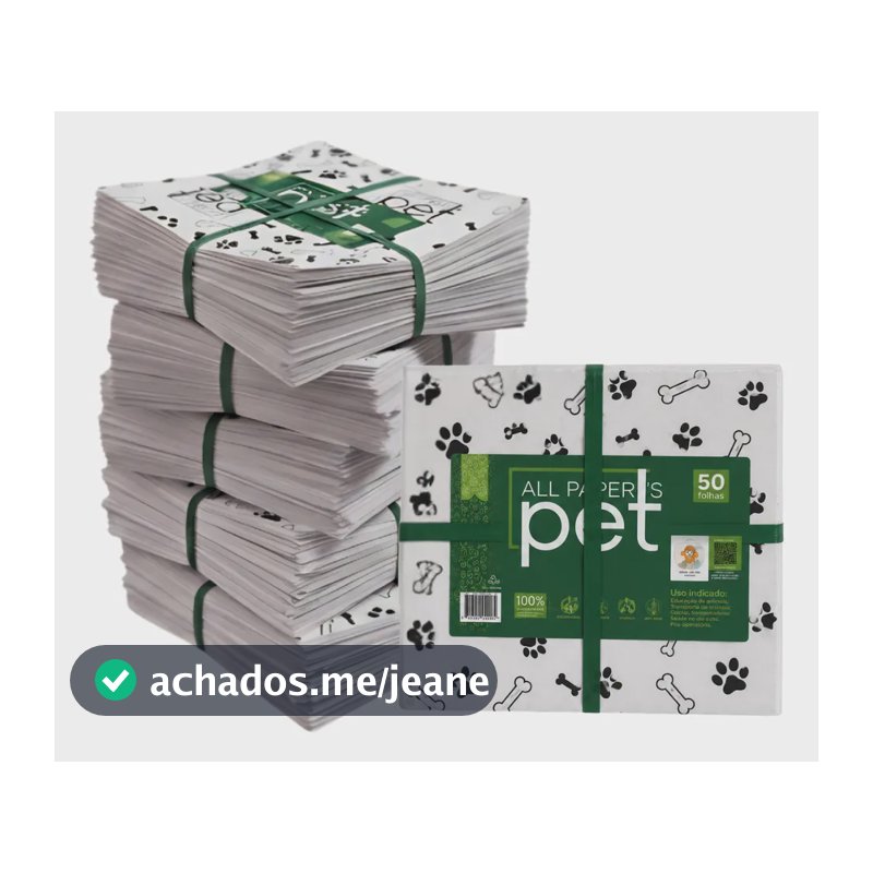 Jornal P/ Pets E Gatos - 6 Pacotes C/50 Folhas Cada 300 F