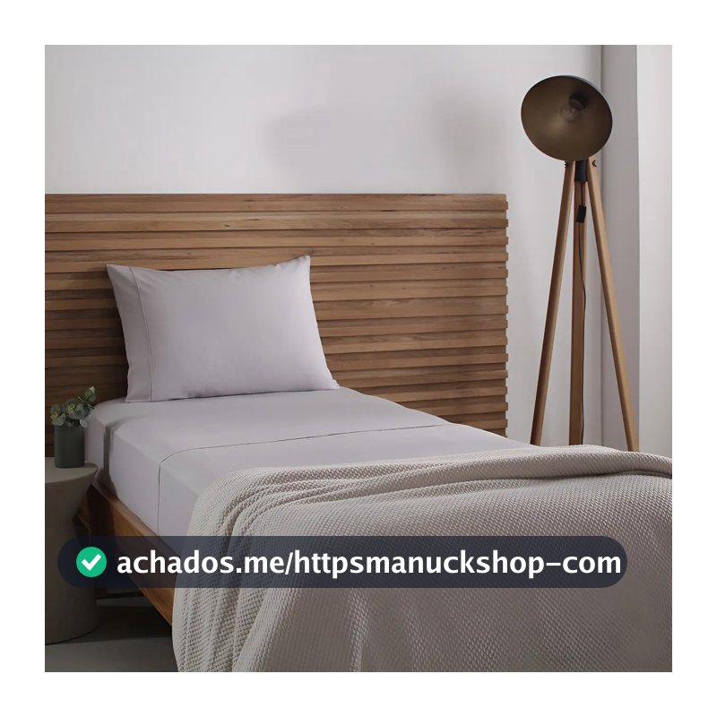 Jogo De Cama Solteiro Buddemeyer Cotton Essential Cor Cinza-003