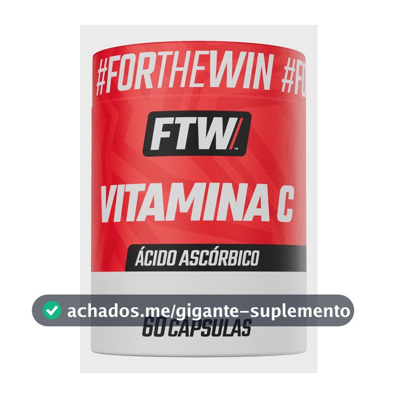 Vitamina C Ácido Ascórbico 60 Cápsulas - Ftw Sem Sabor